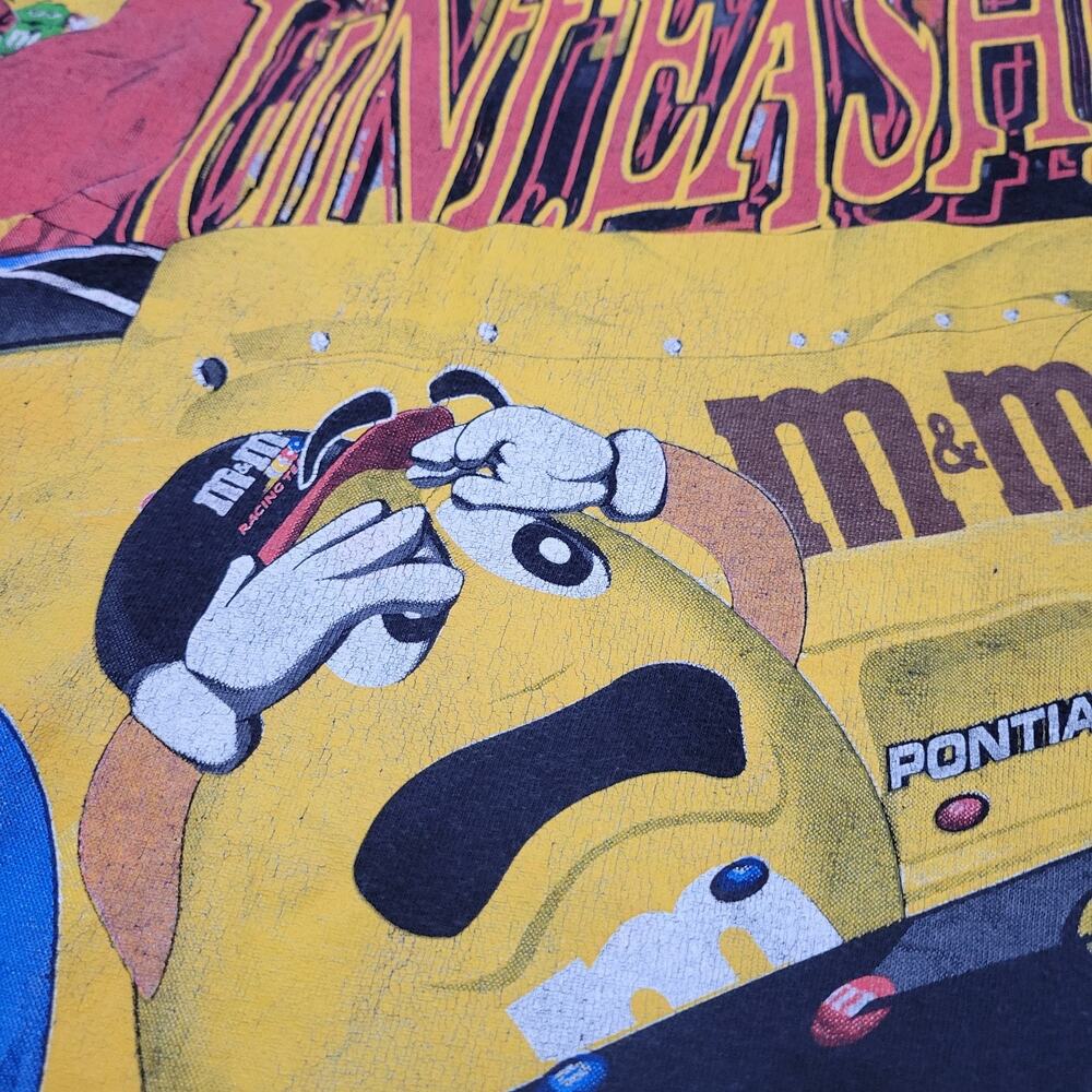 Vintage 1999 NASCAR M&M’s All Over Print Tultex T-Shirt 90s Ernie Irvan Large - Picture 12 of 15